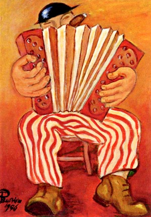 Accordeon | 1996 acryl 50 x 40 cm