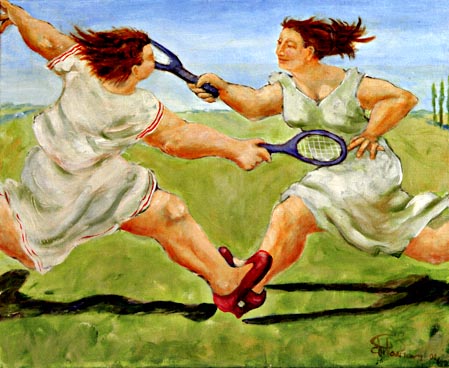 Tennisster | 2004 acryl 50 x 60 cm