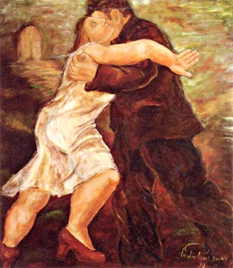 Harrible tango | 1999 acryl 120 x 100 cm 